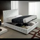 Capitonné Double Bed with Optional Storage Made in Italy - Sciocco Viadurini