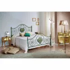 Classic double bed with wrought iron decoration Rachael Viadurini