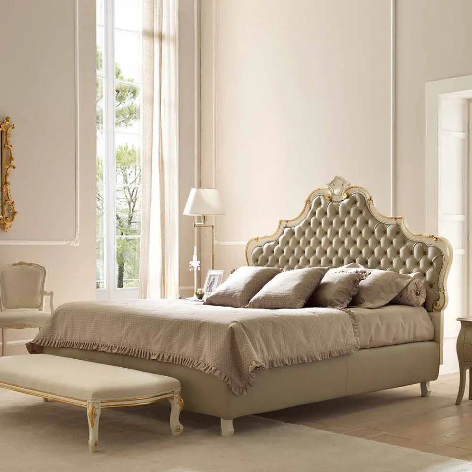 Classic double bed, without storage, Chantal by Bolzan Viadurini