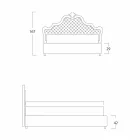 Classic double bed, without storage, Chantal by Bolzan Viadurini