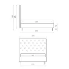 Double bed with storage box and base 160x190 Made in Italy - Sallie Viadurini