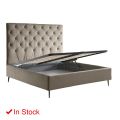 Double bed with storage box and base 160x190 Made in Italy - Sallie