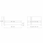 Double bed with padded drawer in eco-leather Made in Italy - Paolo Viadurini