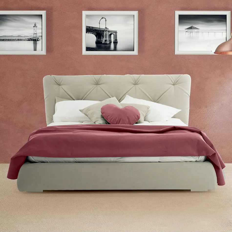 Double Bed with Modern Design Container Made in Italy – Gaven Viadurini
