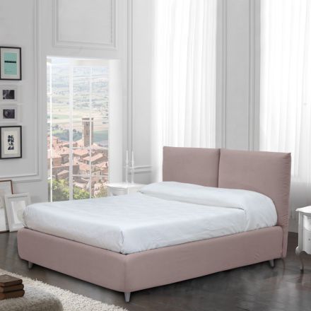 Double Bed with Optional Storage and Feet Made in Italy - Birba Viadurini