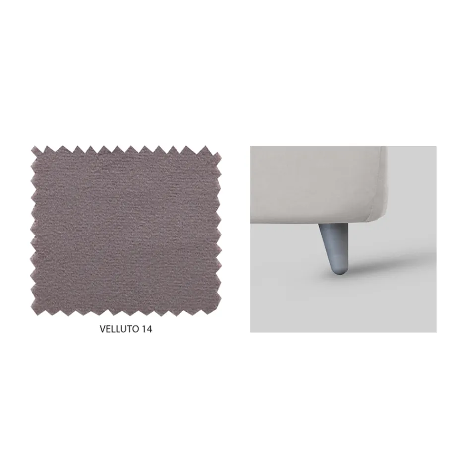 Double Bed with Optional Storage and Feet Made in Italy - Birba Viadurini