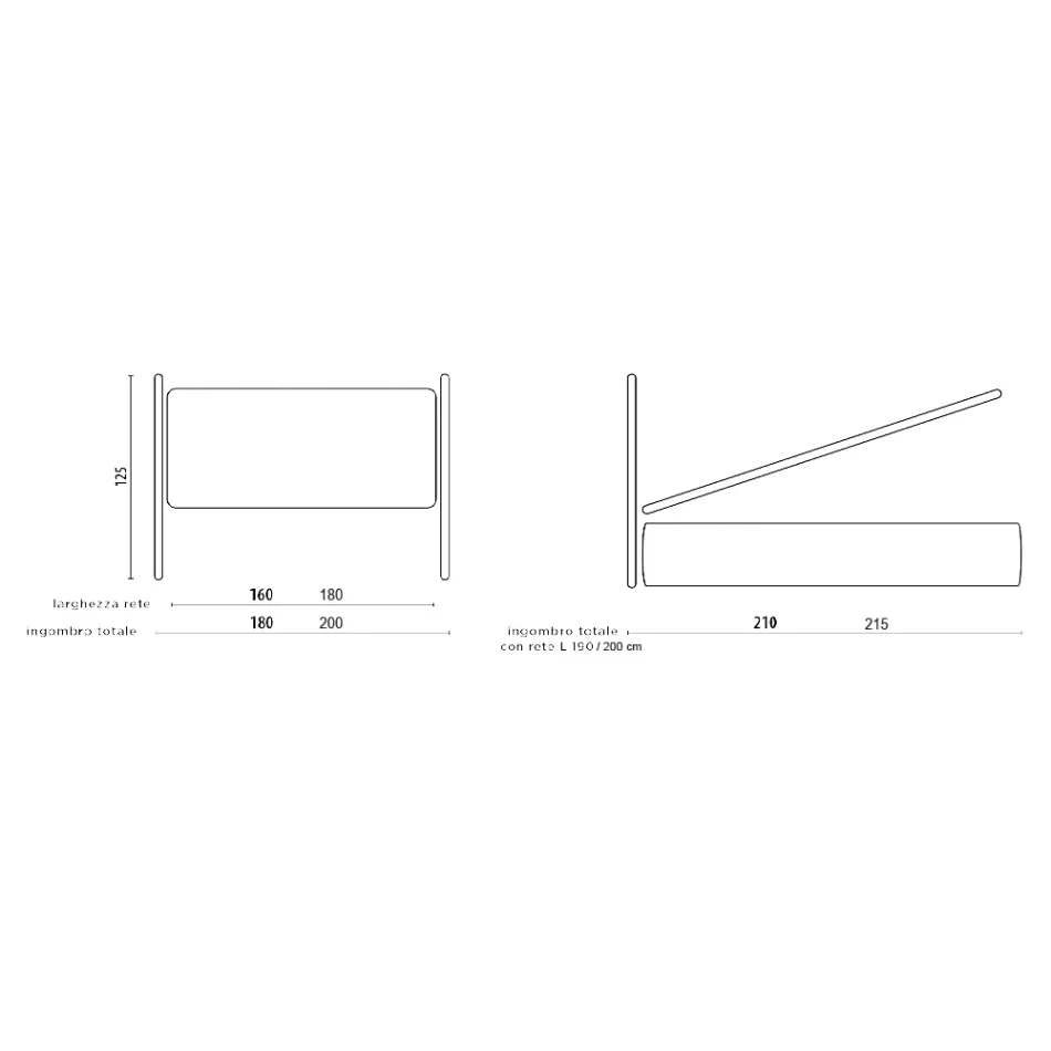 Double Bed with Optional Storage Made in Italy - Ciccio Viadurini
