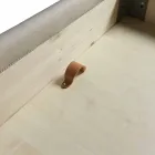 Double bed with container covered in Selene Bolzan fabric Viadurini