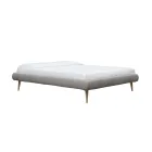 Double bed with upholstered bed frame in Made in Italy fabric - Rolly Viadurini