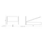 Double bed with padded bed frame Made in Italy - Shadow Viadurini