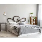 Double bed with iron bed frame Made in Italy - Shadow Viadurini