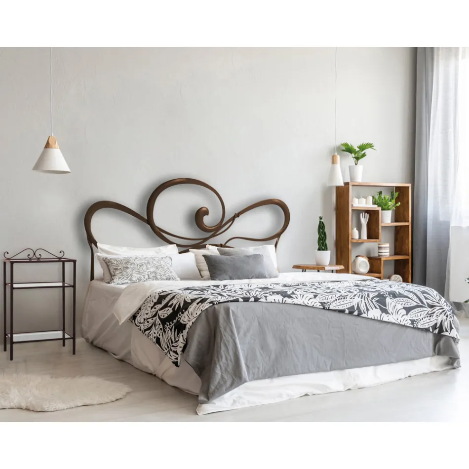Double bed with iron bed frame Made in Italy - Shadow Viadurini