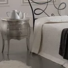 Double bed with pillows, mattress and 2 bedside tables Made in Italy - Natural Viadurini