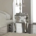 Double bed with pillows, mattress and 2 bedside tables Made in Italy - Natural Viadurini