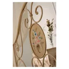 Double bed with coordinated tubular iron footboard Made in Italy - Chic Viadurini