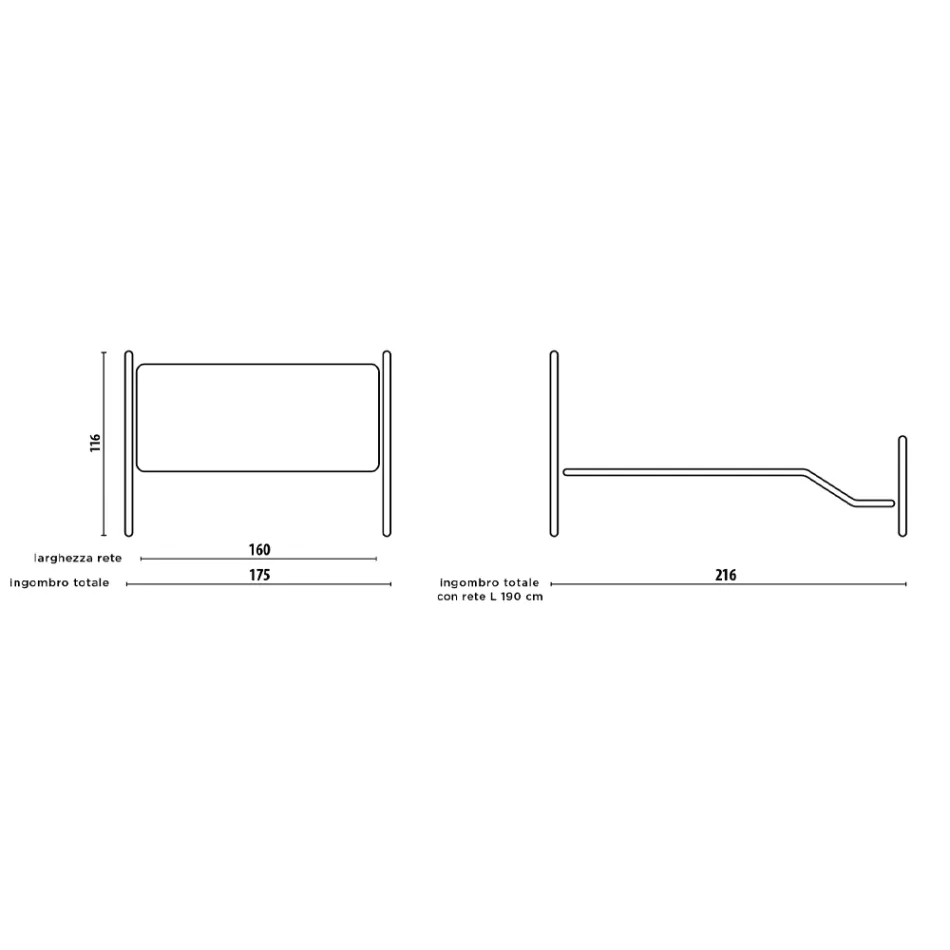 Double bed with footboard in different finishes Made in Italy - Finish Viadurini