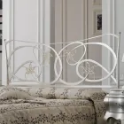 Double bed with footboard in different finishes Made in Italy - Natural Viadurini