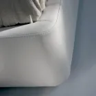 Double Bed with Wooden Structure Covered in Polyurethane - Overturned Viadurini