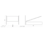 Double bed with iron headboard, 2 bedside tables and mattress - Design Viadurini