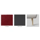 Double bed with iron headboard and padded bed frame Made in Italy - Kenzo Viadurini