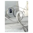 Double bed with solid iron headboard Made in Italy - Nebbia Viadurini