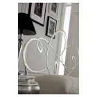 Double bed with solid iron headboard Made in Italy - Nebbia Viadurini