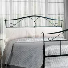 Double bed with tubular iron headboard Made in Italy - Copy Viadurini