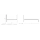 Double bed with tubular iron headboard Made in Italy - Kenzo Viadurini