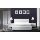 Double bed with eco-leather headboard Made in Italy - Fiuto Viadurini