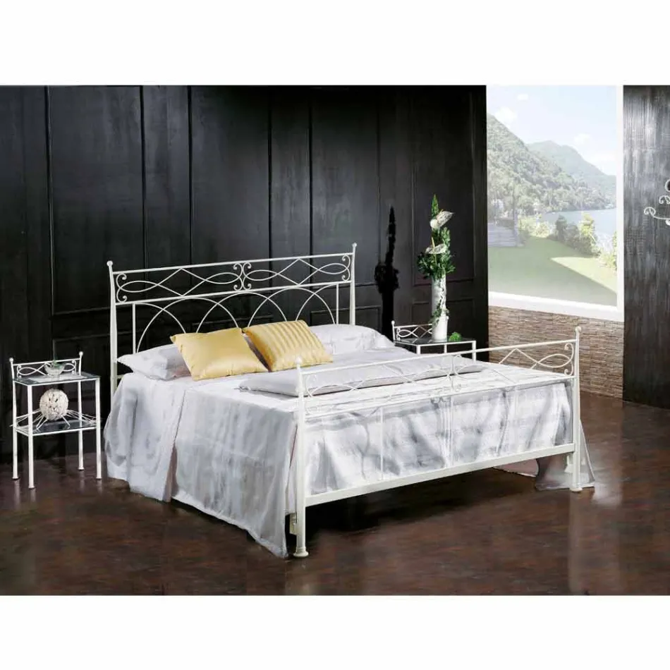 Bed design-forged wrought iron hand Sydney Viadurini