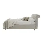 Upholstered Design Double Bed with Made in Italy Storage Unit - Scarpetta Viadurini