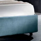 High Quality Modern Upholstered Design Double Bed in Blue or Gray - Kenzo Viadurini