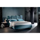 High Quality Modern Upholstered Design Double Bed in Blue or Gray - Kenzo Viadurini