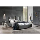 High Quality Modern Upholstered Design Double Bed in Blue or Gray - Kenzo Viadurini