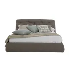 Upholstered double bed with box in eco-leather or fabric made in Italy - Nasello Viadurini