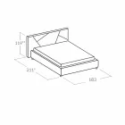 Upholstered double bed with lifting container 160x190 / 200cm Mia Viadurini