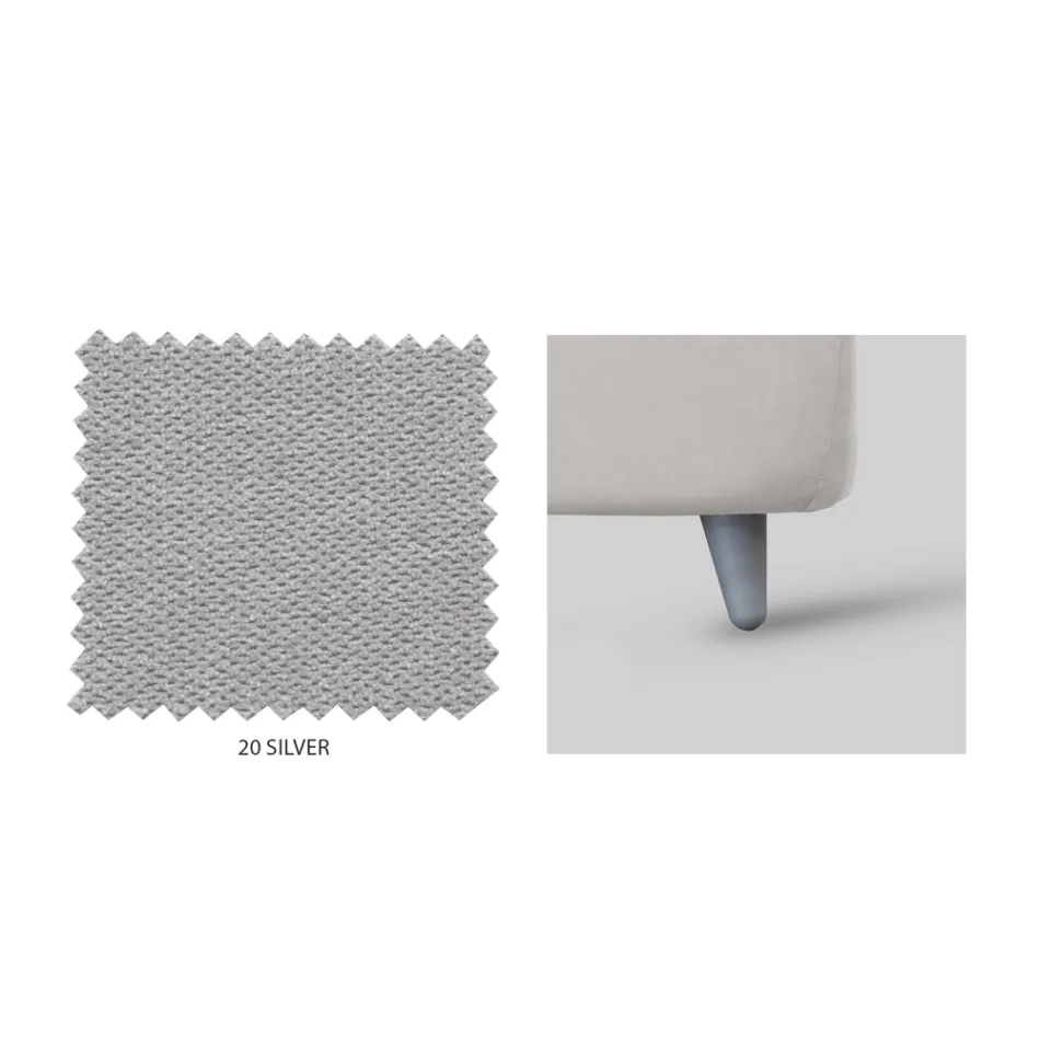 Upholstered Double Bed with Optional Storage Made in Italy - Akira Viadurini