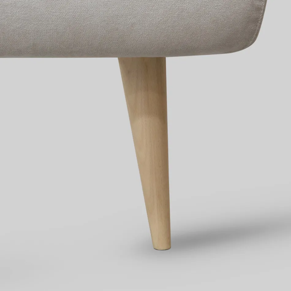 Upholstered Double Bed with Mattress and 2 Bedside Tables Made in Italy - Rolly Viadurini