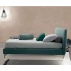 Double bed upholstered in fabric or eco-leather Made in Italy - Elettro Viadurini