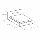 Modern upholstered double bed with 160x190 / 200cm Sun box Viadurini