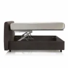 Imitation leather double bed with lift box 160x190 / 200 cm Mia Viadurini