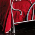 Double bed in iron craft with tapered legs Zoe Viadurini