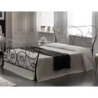 Iron Double Bed with Optional Footboard Made in Italy - Lampo Viadurini