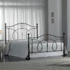 Double Bed in Green or Black Iron Made in Italy - Poldo Viadurini