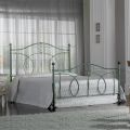 Double Bed in Green or Black Iron Made in Italy - Poldo