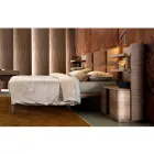 Grilli York solid wood upholstered double bed 100 % made Italy Viadurini