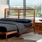 Made in Italy double bed with Didimo solid walnut base Viadurini