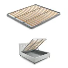 Modern Double Bed with Box and Quilted Headboard - London Viadurini