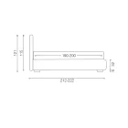 Modern Double Bed with Box and Quilted Headboard - London Viadurini