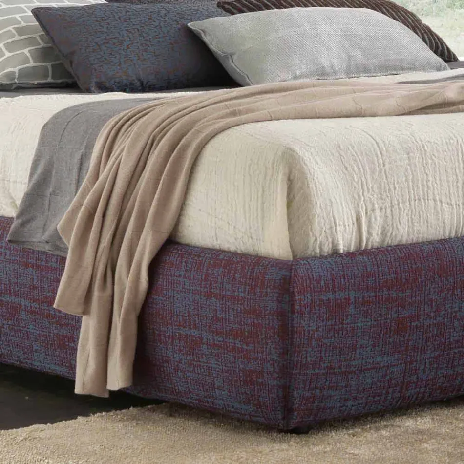 Modern double bed, with storage unit, Gaya New by Bolzan Viadurini